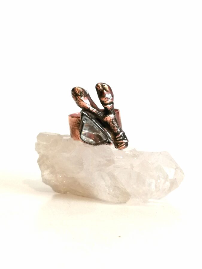 Gredzens - Pumpuri ar kalnu kristālu